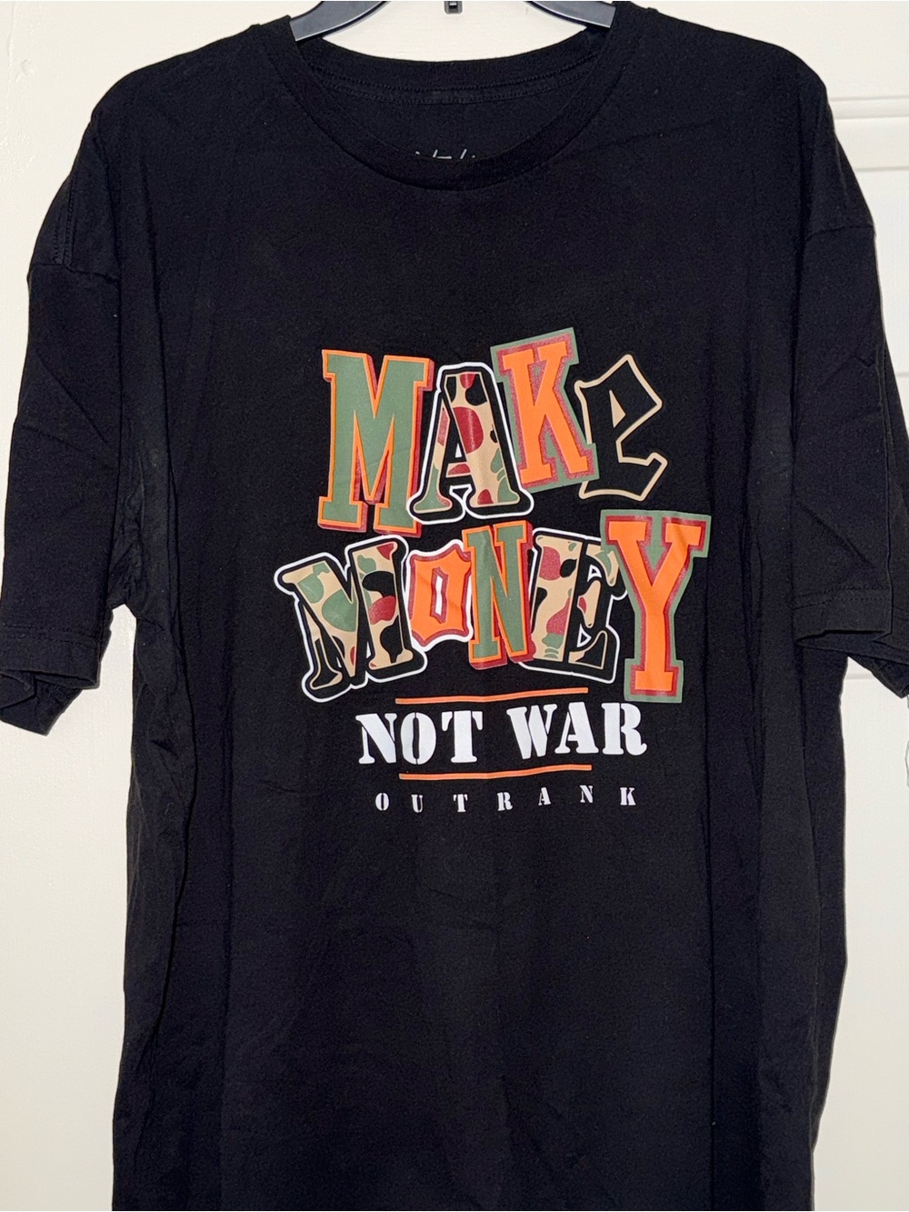 Mens bundle Black Graphic Tee - "Make Money Not War"